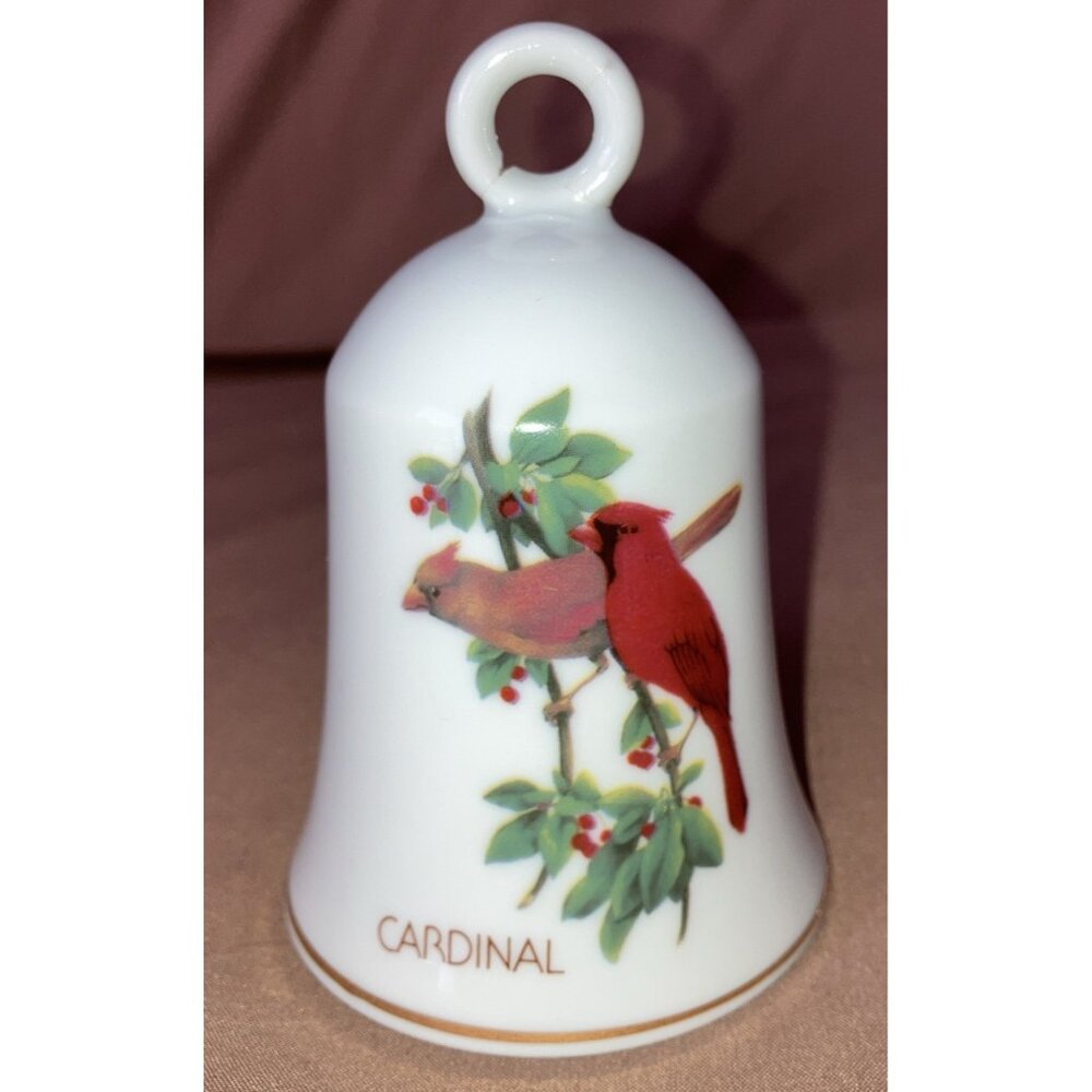1981 Porcelain Bell Designers Collection  Portrait in Flight Cardinal Japan
